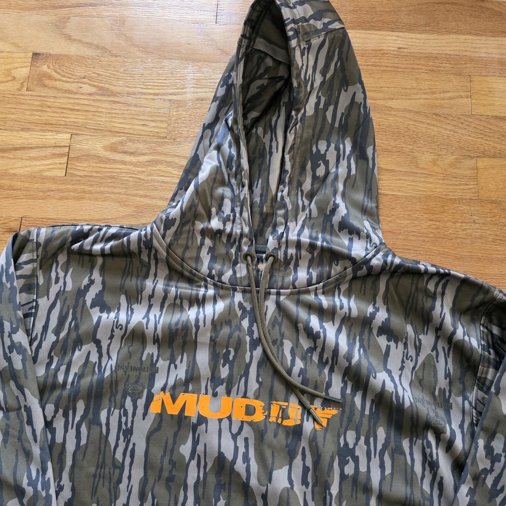 NWT Muddy TRX Performance Hoodie Mens 2XL Mossy Oak Bottomland Hunting - Picture 2 of 16